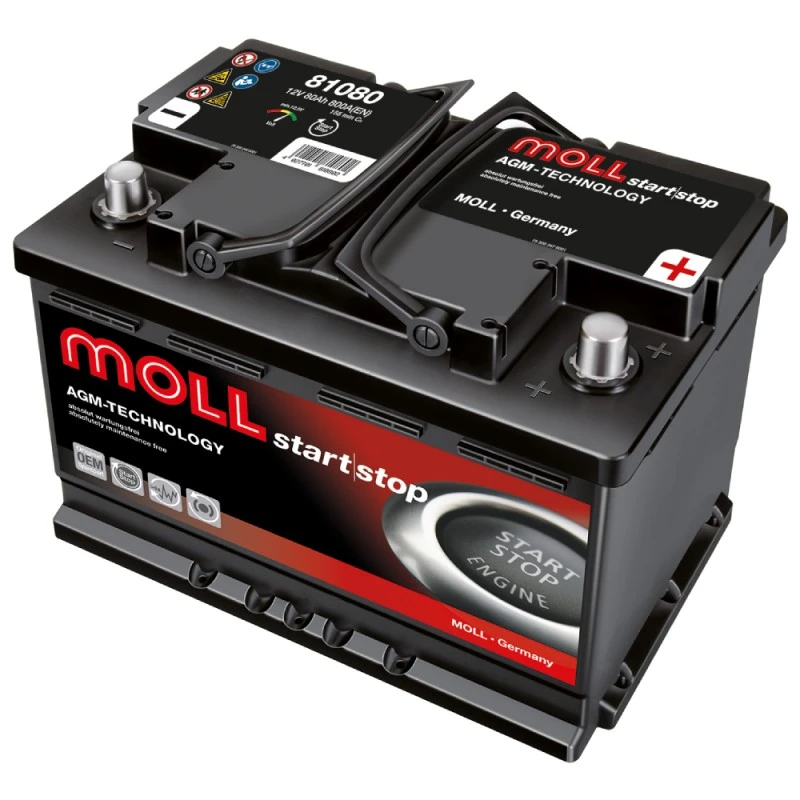 Акумулатор MOLL Start-Stop AGM 12V 80AH